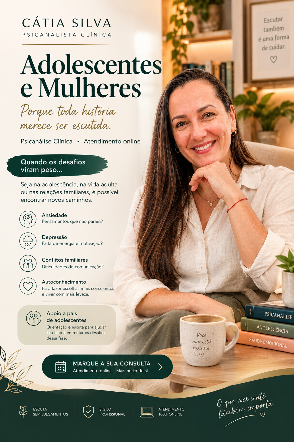 Cátia Silva - Psicanalista Clínica - Especialista em Mulheres e Adolescentes - Coimbra - Sessão de Psicoterapia