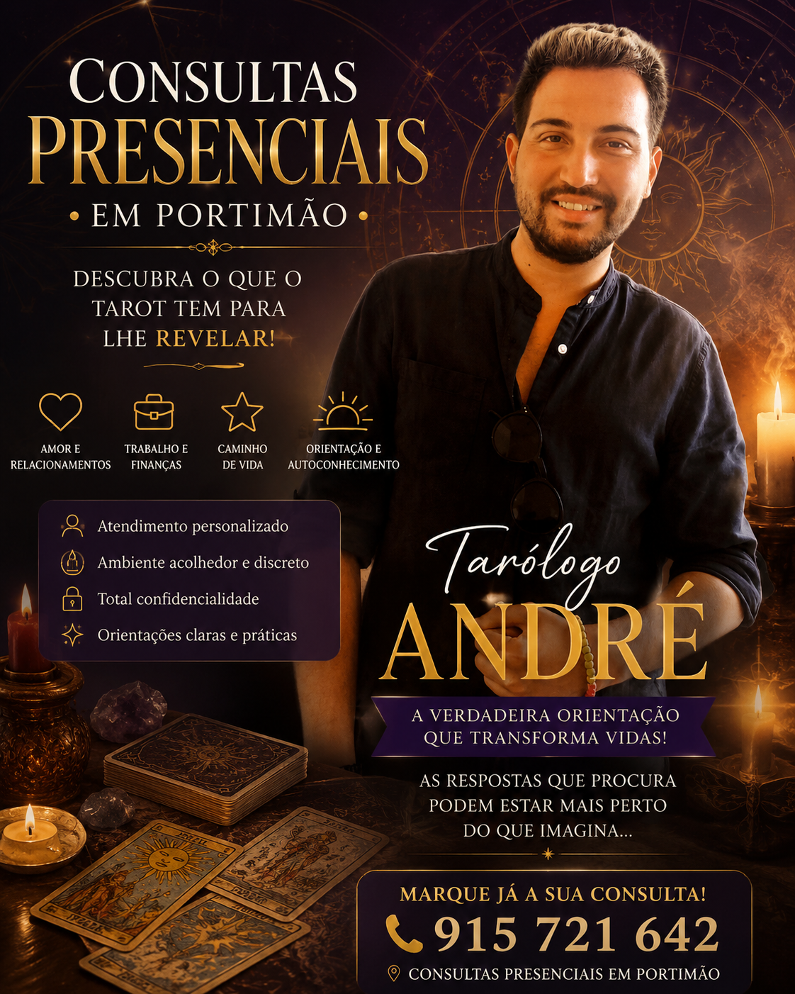 Tarólogo André - Faro - Leitura de Cartas de Tarot