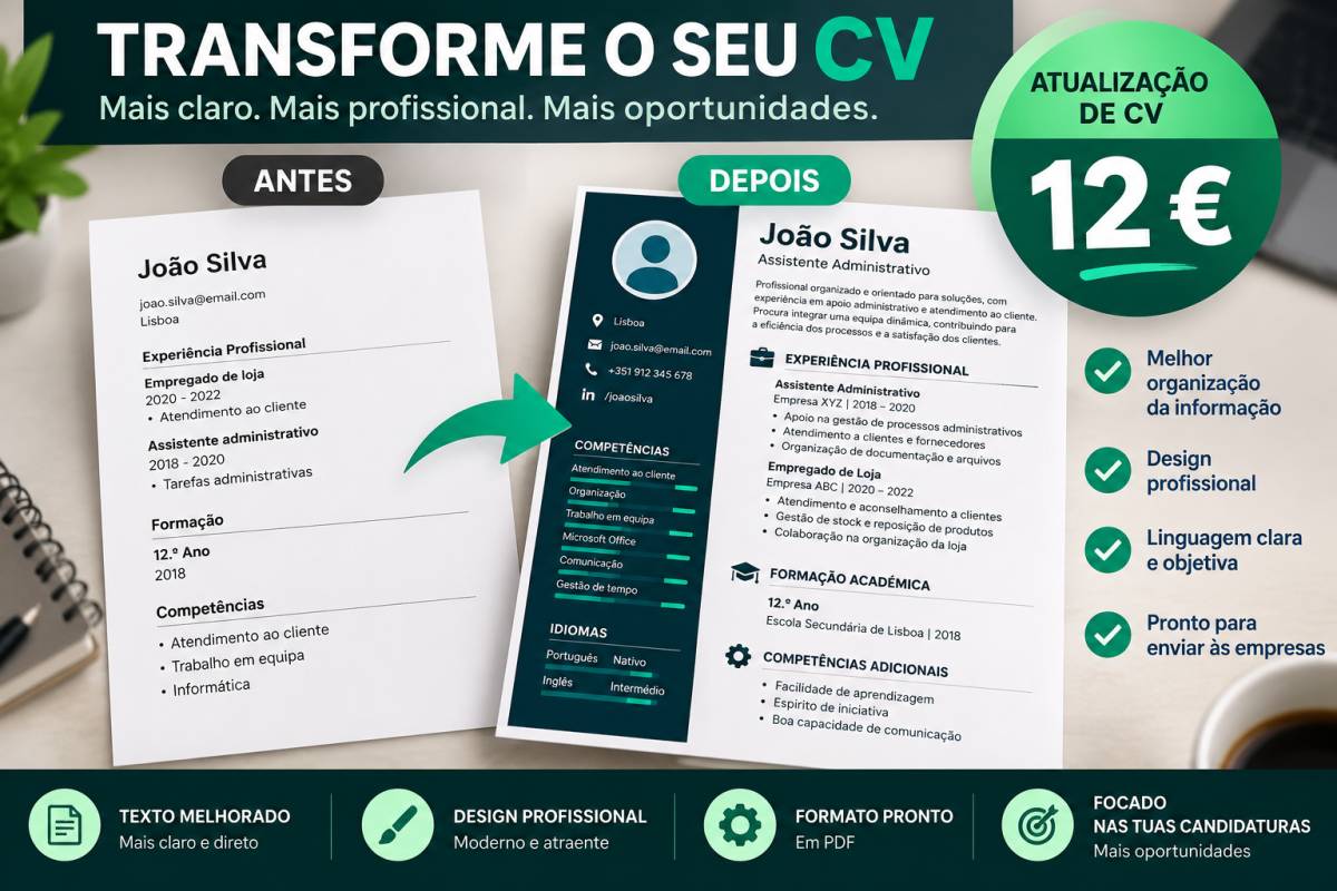 Sabino Pereira | CV & Emprego - Sintra - Editing
