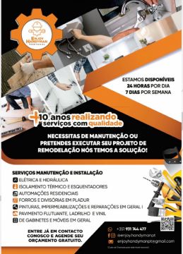 Enjoy Handyman Portugal (JorgeLuiz&EnedinnaSantos) - Vila Nova de Gaia - Problemas de Sistema de Cinema em Casa