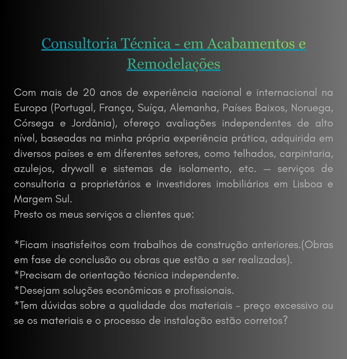 Technical Evaluation and Expert Finishing/ Renovation Consultation - Seixal - Pintura de exteriores
