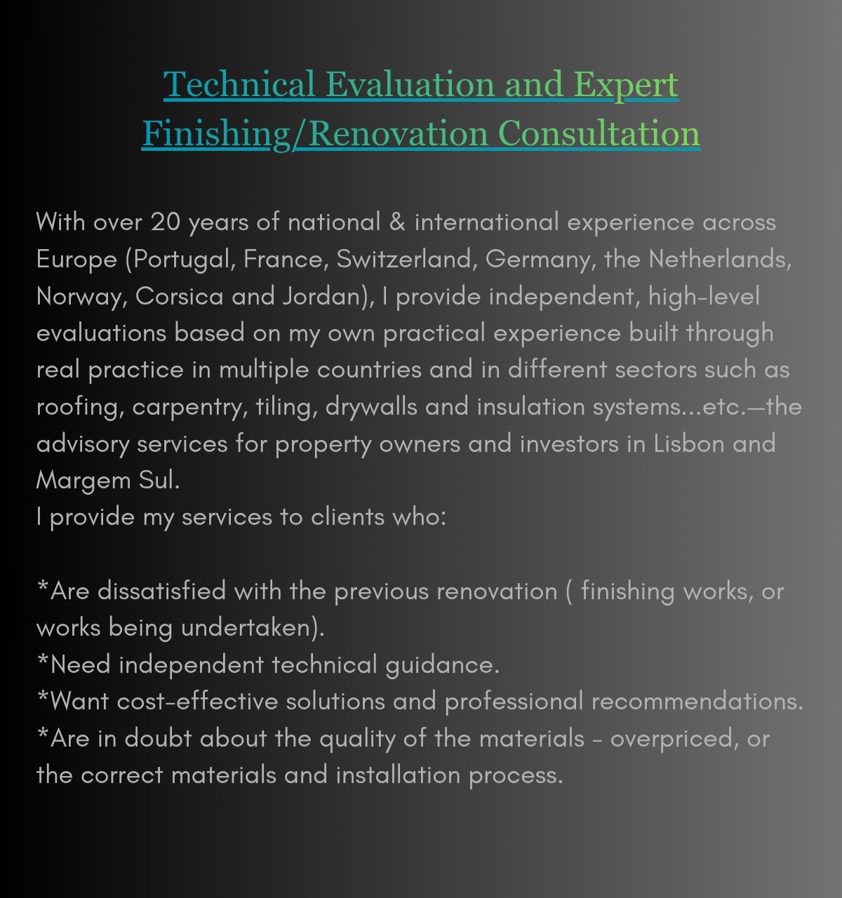 Technical Evaluation and Expert Finishing/ Renovation Consultation - Seixal - Instalación de alfombras