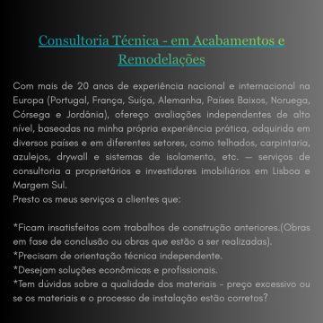 Technical Evaluation and Expert Finishing/ Renovation Consultation - Seixal - Pintura de exteriores