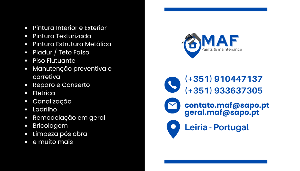 MAF Paint & Maintenance - Leiria - Büroreinigung (regelmäßig)