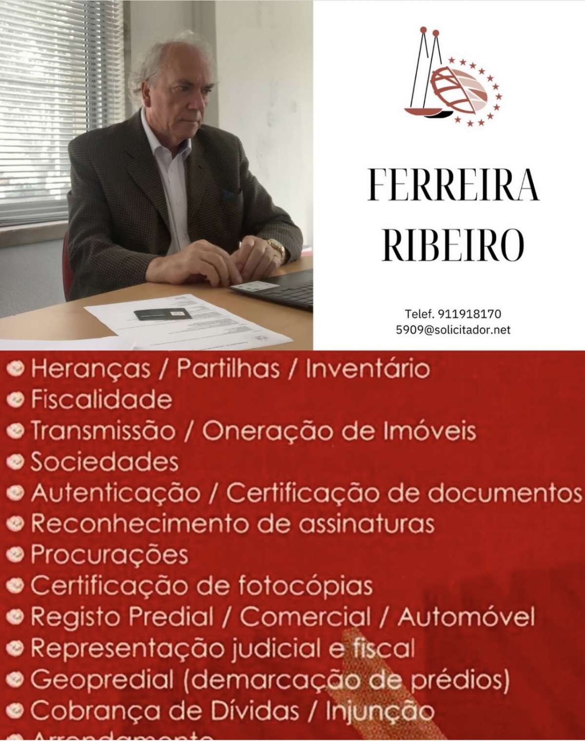 Solicitador FERREIRA RIBEIRO - Almada - Advogado de Direito Civil