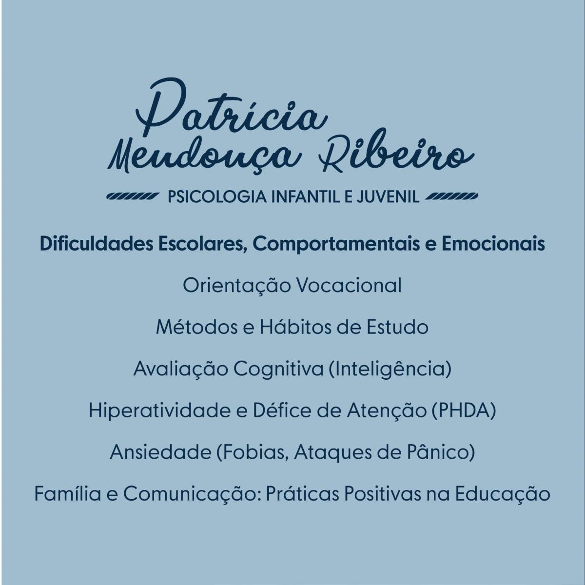 Patrícia Mendonça Ribeiro - Matosinhos - Psicologia