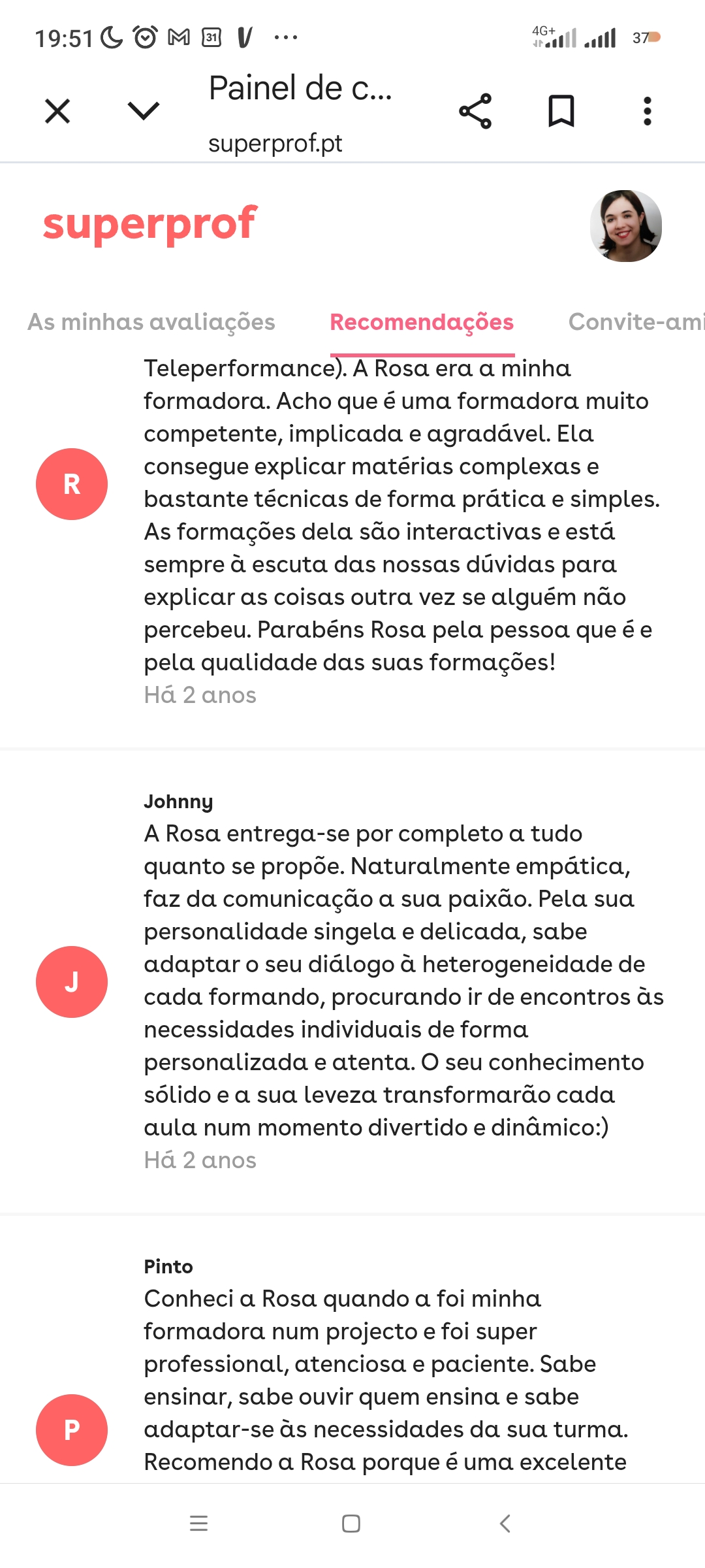 Rosa - Porto - Cours particuliers de français