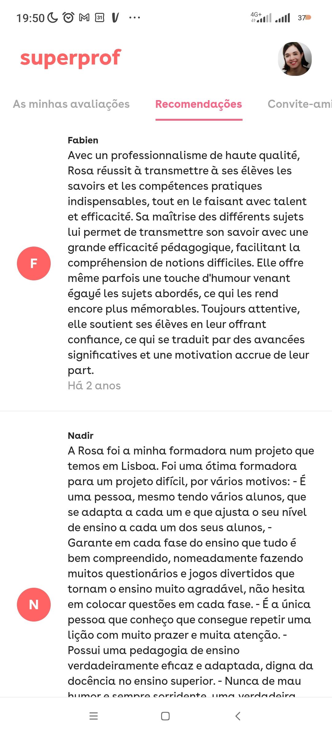 Rosa - Porto - Cours de français