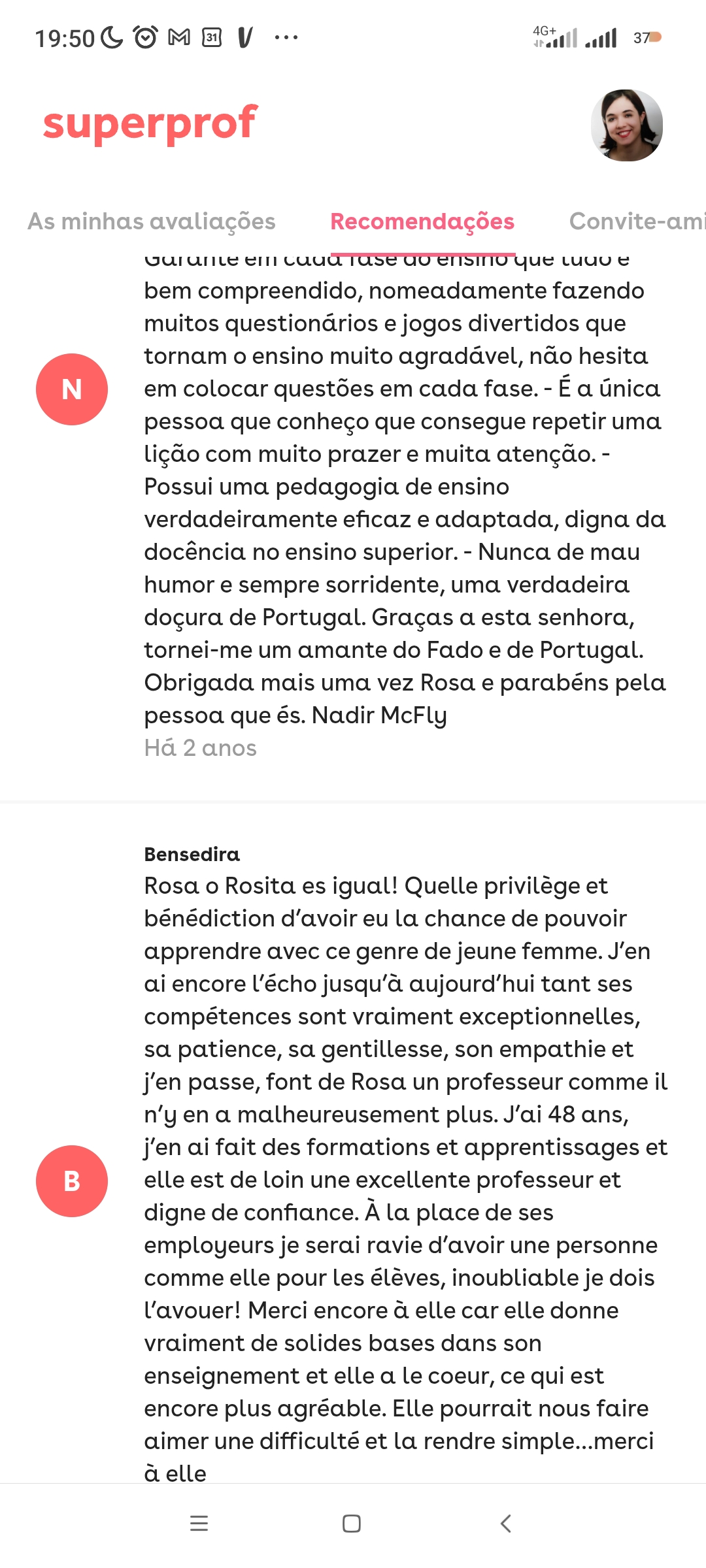 Rosa - Porto - Cours de français