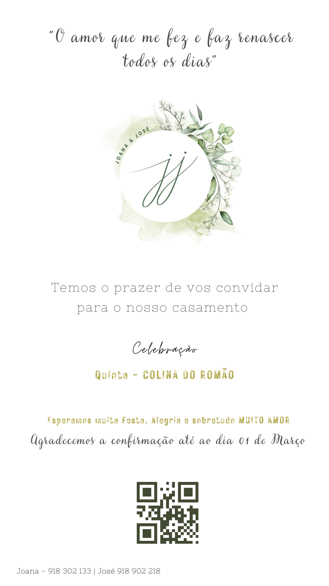 Soraia Machado - Viseu - Convites de Casamento
