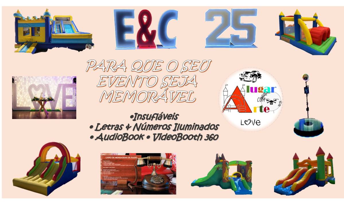 100 Ofícios - Decoração e Eventos - Oliveira de Azeméis - Aluguer de Insufláveis para Festas