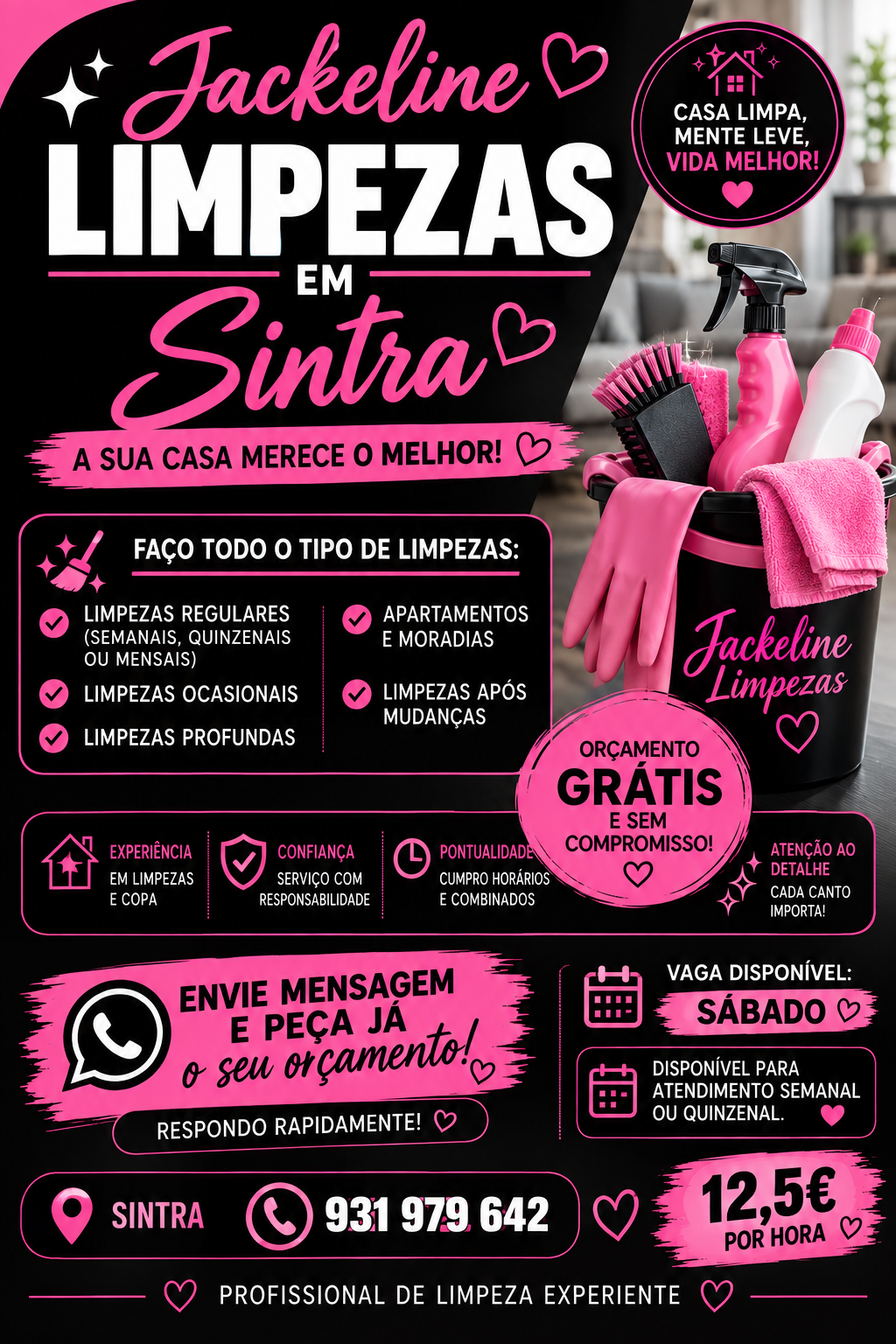 Jackeline Limpeza Profunda - Sintra - Deep or Spring Cleaning