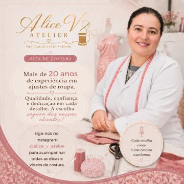 Alice V Atelier - Vila Real de Santo António - Aulas de Costura, Crochet e Tricô