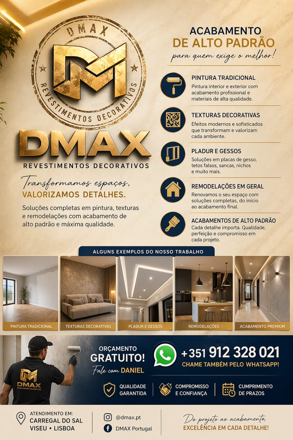 DMAX - PINTURA E BRICOLAGEM - Carregal do Sal - Instalación de suelos de baldosas o piedras