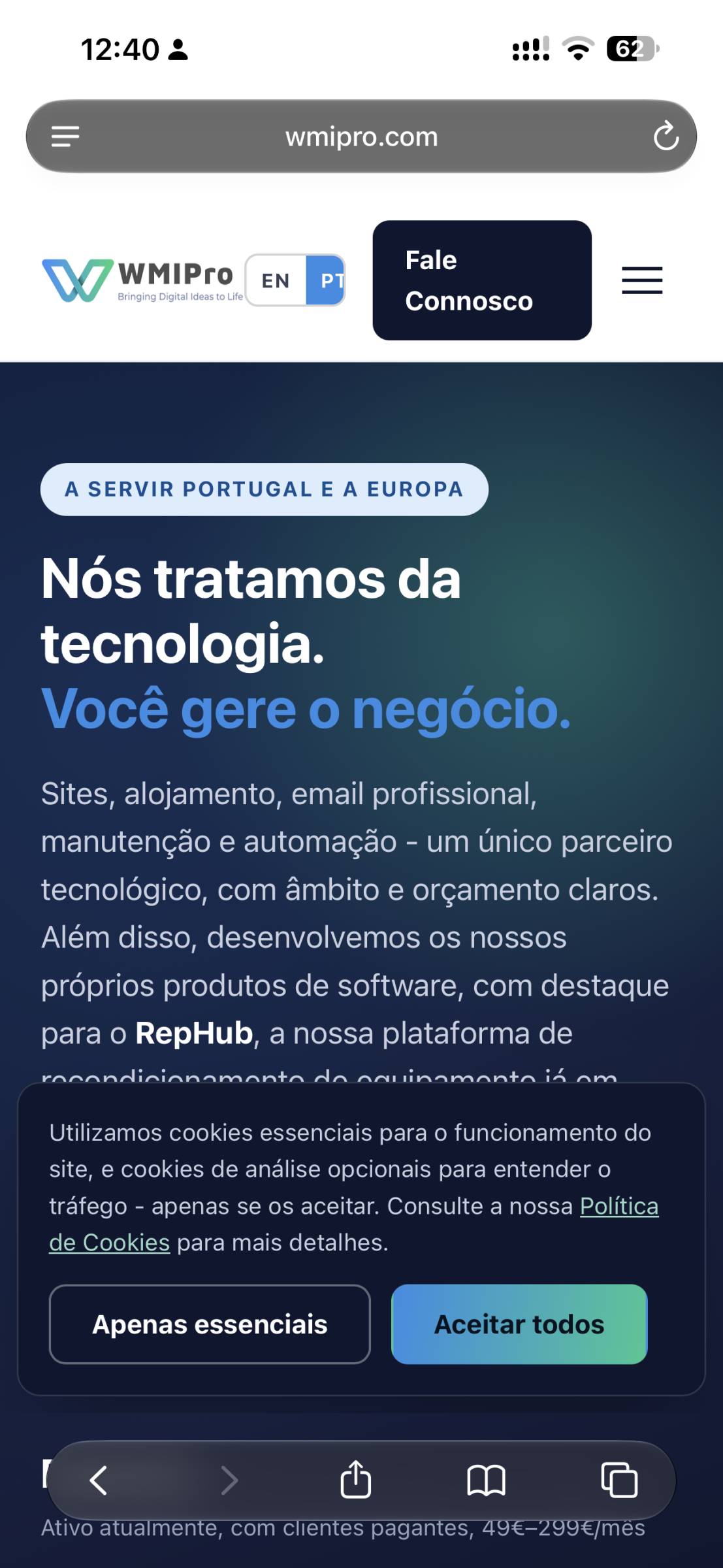 Rajesh José - Web Design & Suporte TI Remoto - Braga - Reparação de Mesas de Bilhar