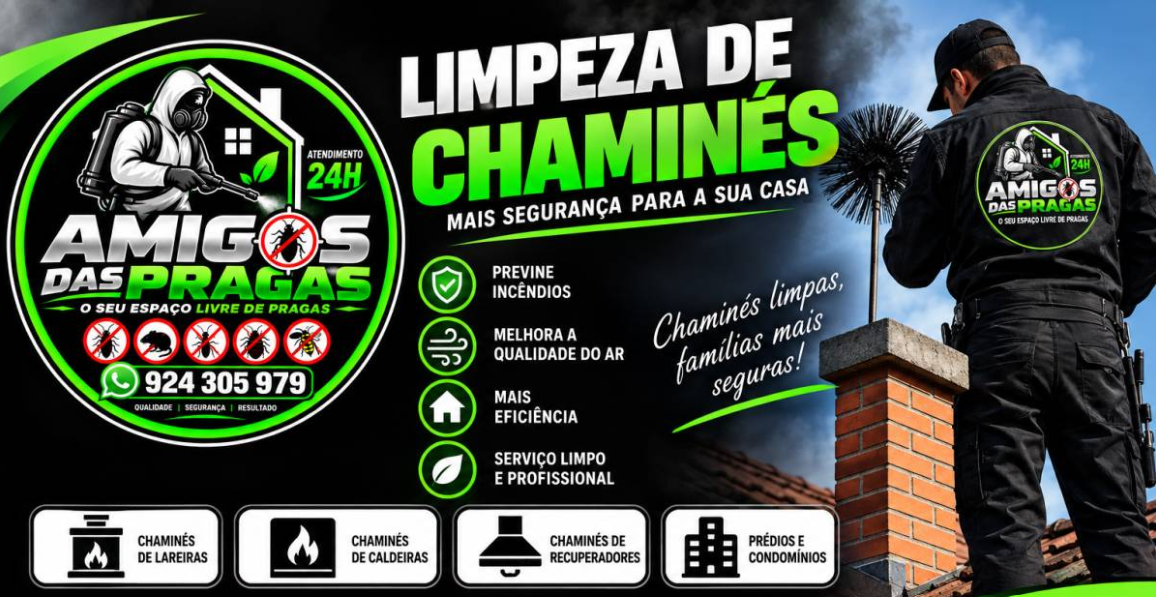 Amigos das Pragas - Vila Franca de Xira - Limpeza de Chaminé