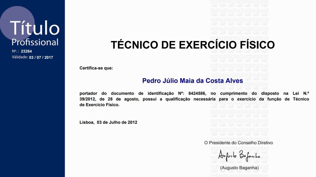 Pedro J. Alves - Almada - Treino Intervalado de Alta Intensidade (HIIT)