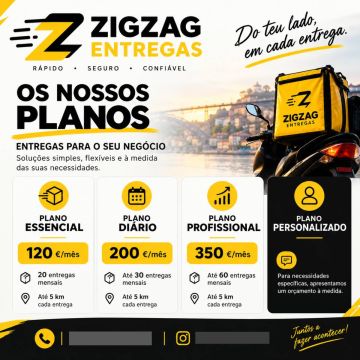 Zigzag Entregas - Vila Nova de Gaia - Entrega de alimentos