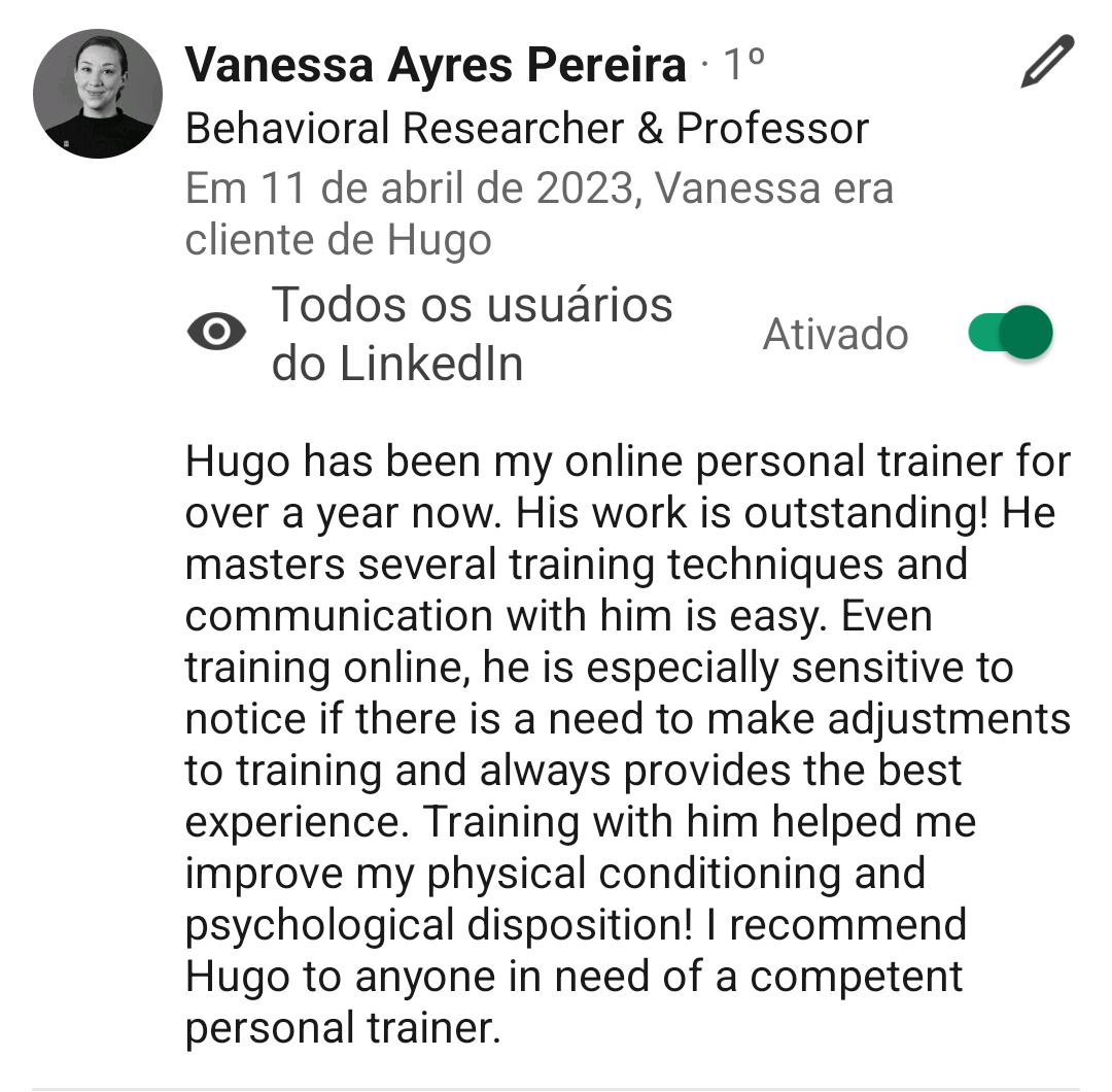 Hugo Vieira - Mafra - Personal Training