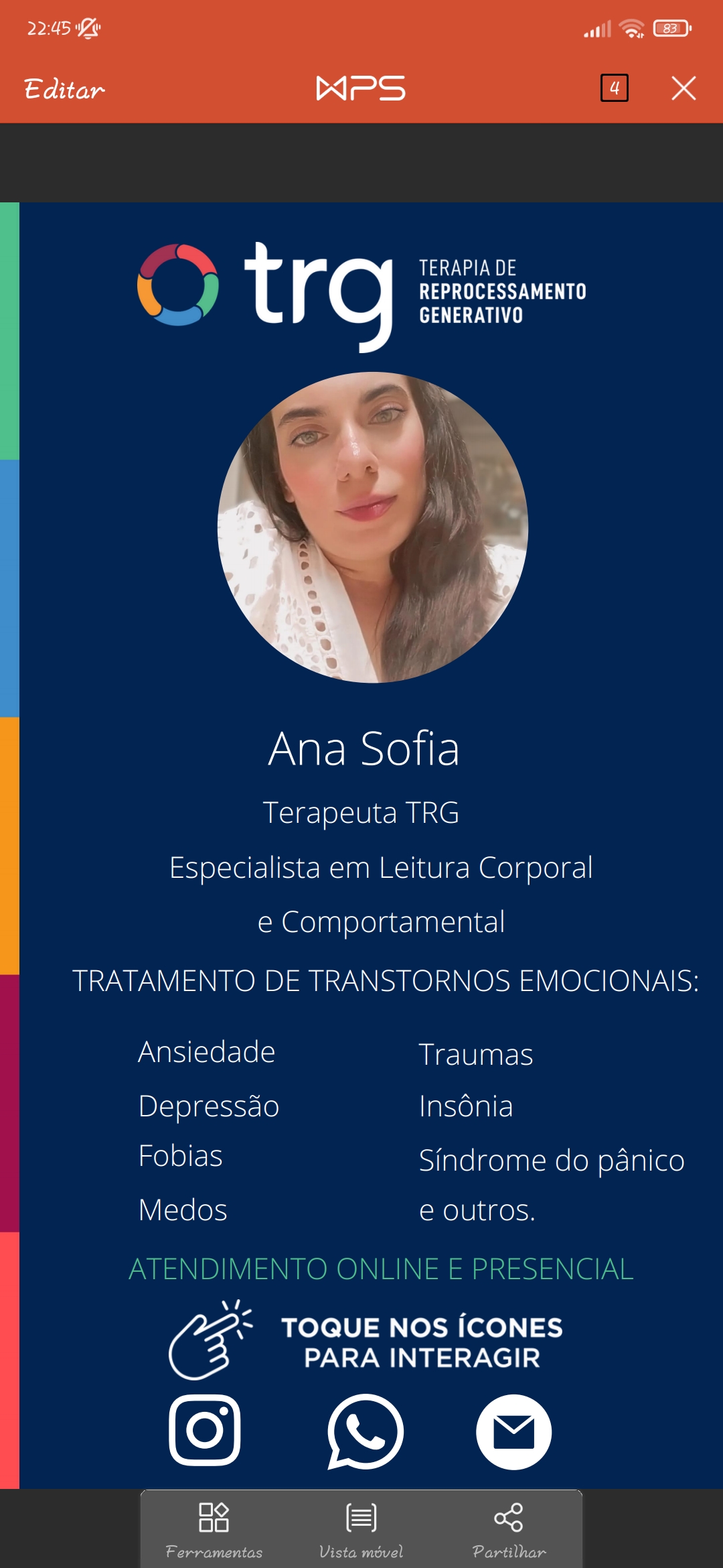 Terapeuta Ana Sofia - Maia - Terapia de pareja