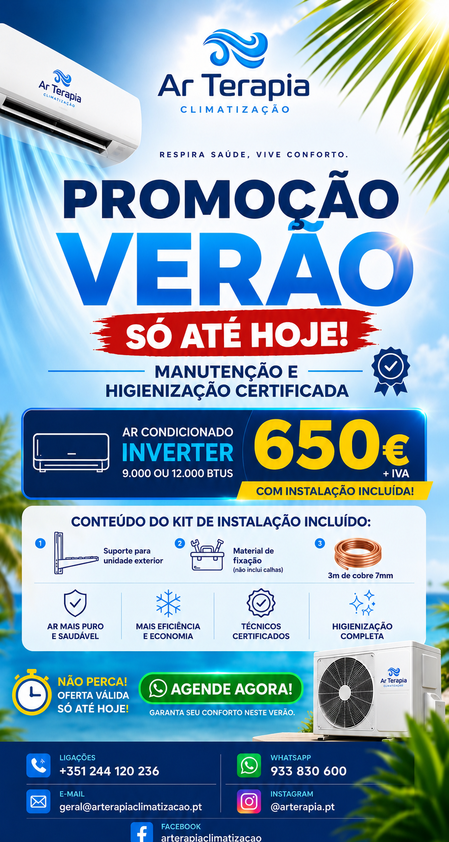 Ar terapia climatização - Marinha Grande - Manutenção de Ar Condicionado