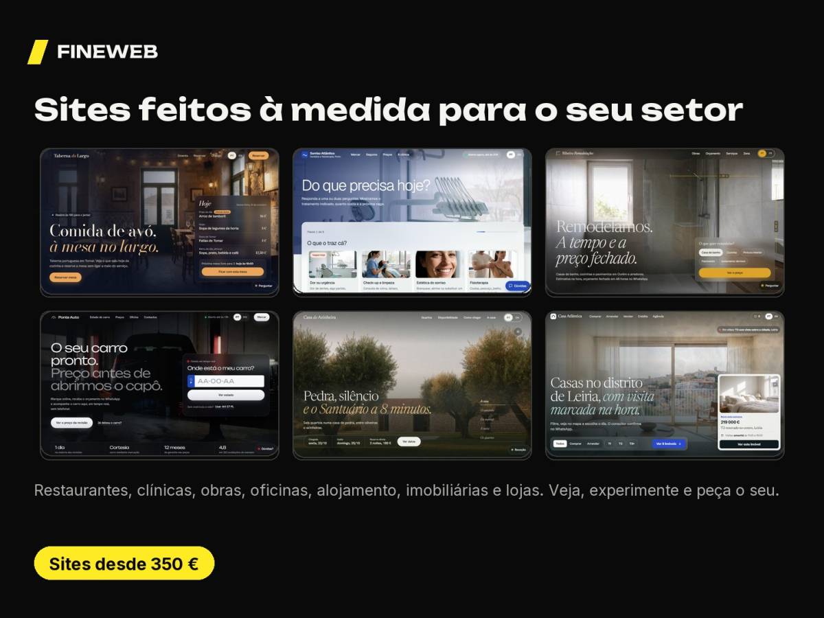 Igor · FINEWEB — Sites, automação e assistentes de IA para empresas - Leiria - Développement web