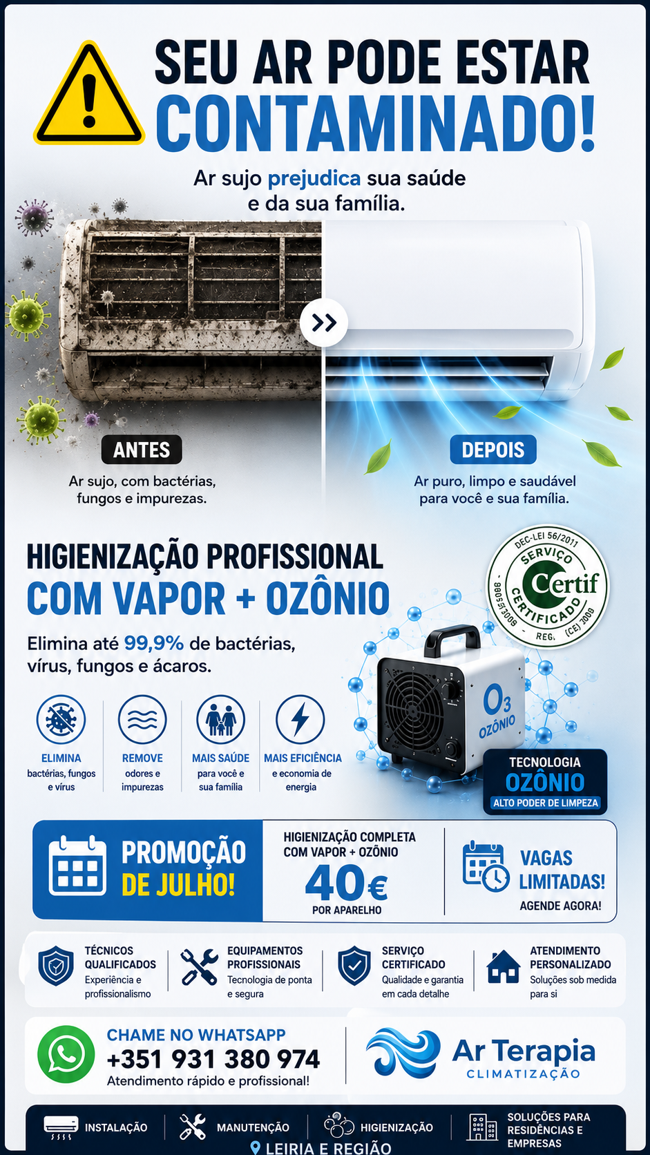 Ar terapia climatização - Marinha Grande - Reparação de Ar Condicionado