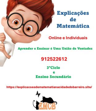 Explicações de Matemática - Rute M Bento - Barreiro - Soutien scolaire pour la préparation aux examens nationaux