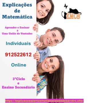 Explicações de Matemática - Rute M Bento - Barreiro - Cours de soutien en mathématiques du 3e cycle