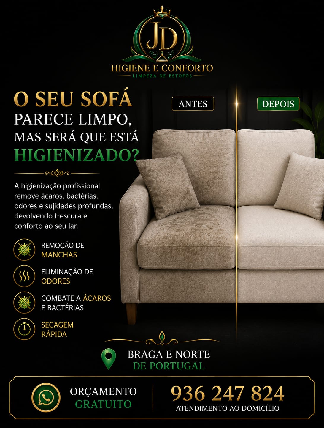 JD Higiene e Conforto - Braga - Limpeza de Cortinas e Cortinados