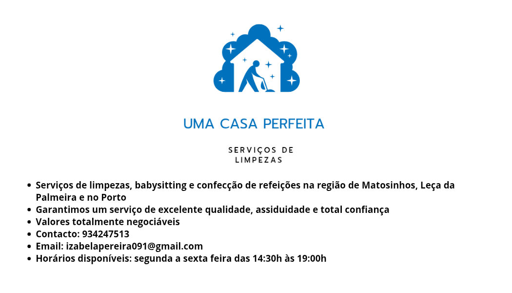 Izabela Alves - Cascais - Grundreinigung oder Frühjahrsputz