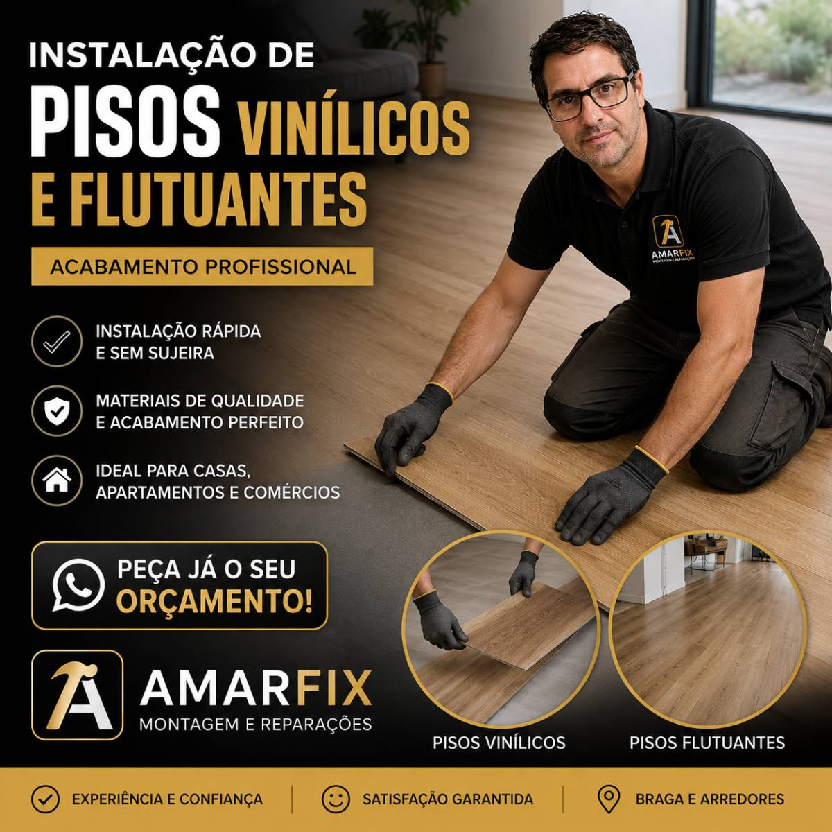 Paulo Fernandes - AmarFix - Amares - Instalação, Reparação ou Remoção de Revestimento de Parede