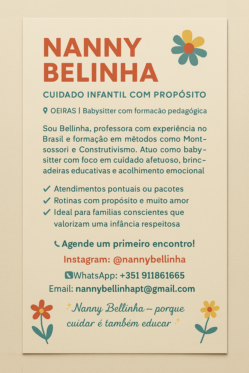 Nanny Bellinha   babysitter - Oeiras - Massagem Profunda