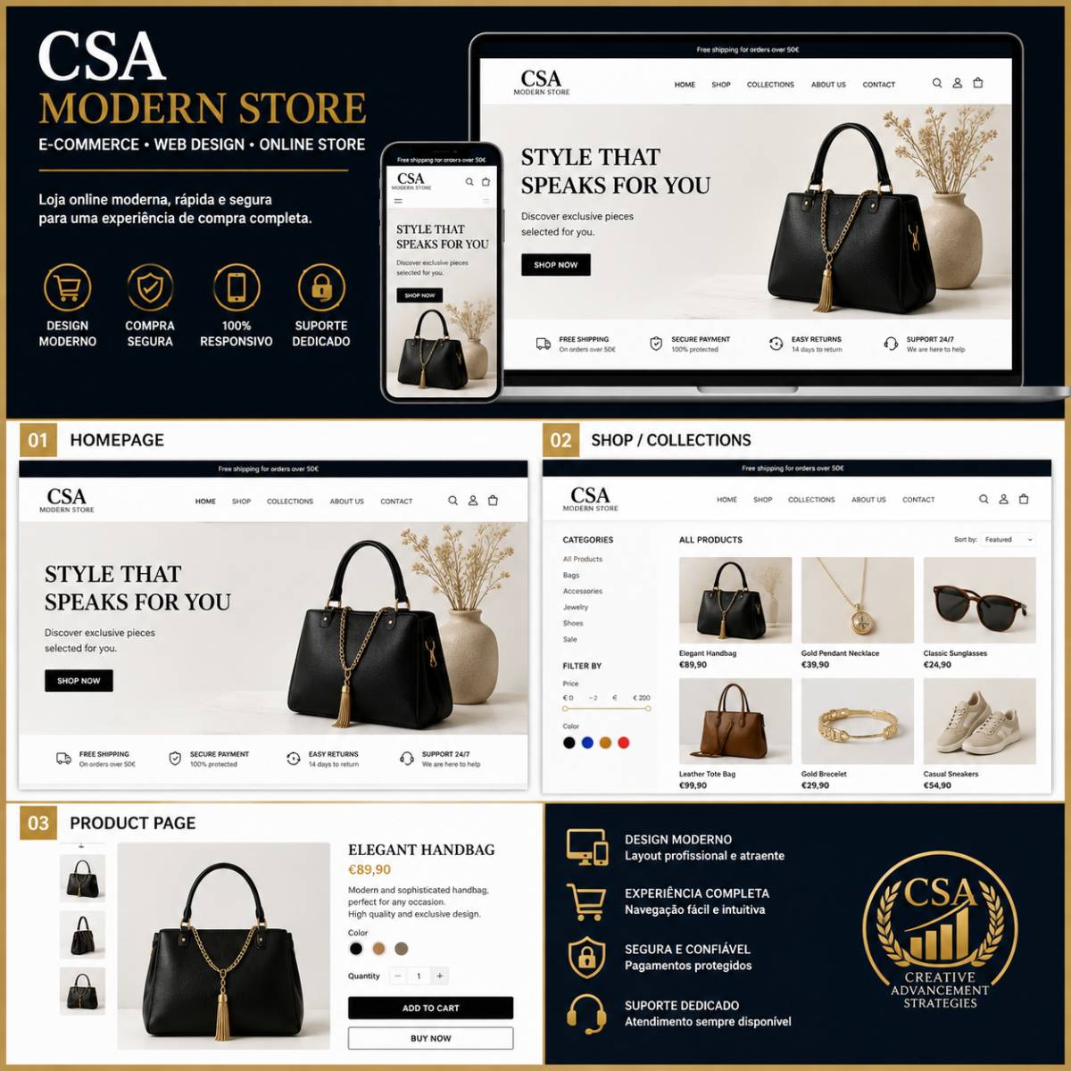 CSA Creative Advancement Strategies - Fundão - Création de logos