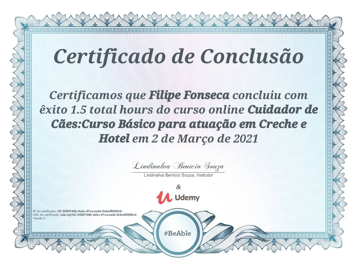 Filipe Fonseca Pousada canina - Santo Tirso - Paseador de perros
