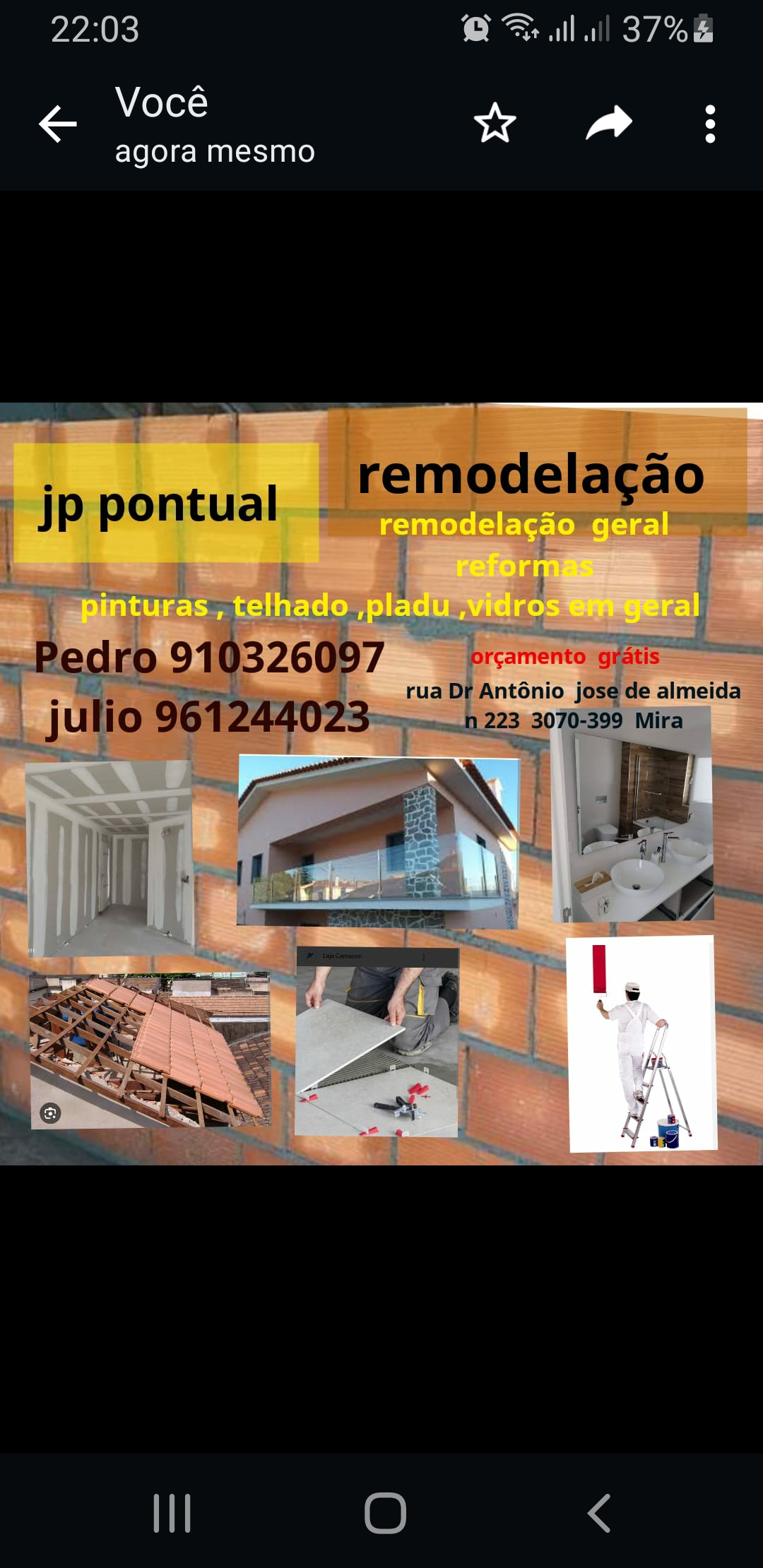 pedro nerlan Lima Pereira - Mira - Instalação de Pavimento em Pedra ou Ladrilho