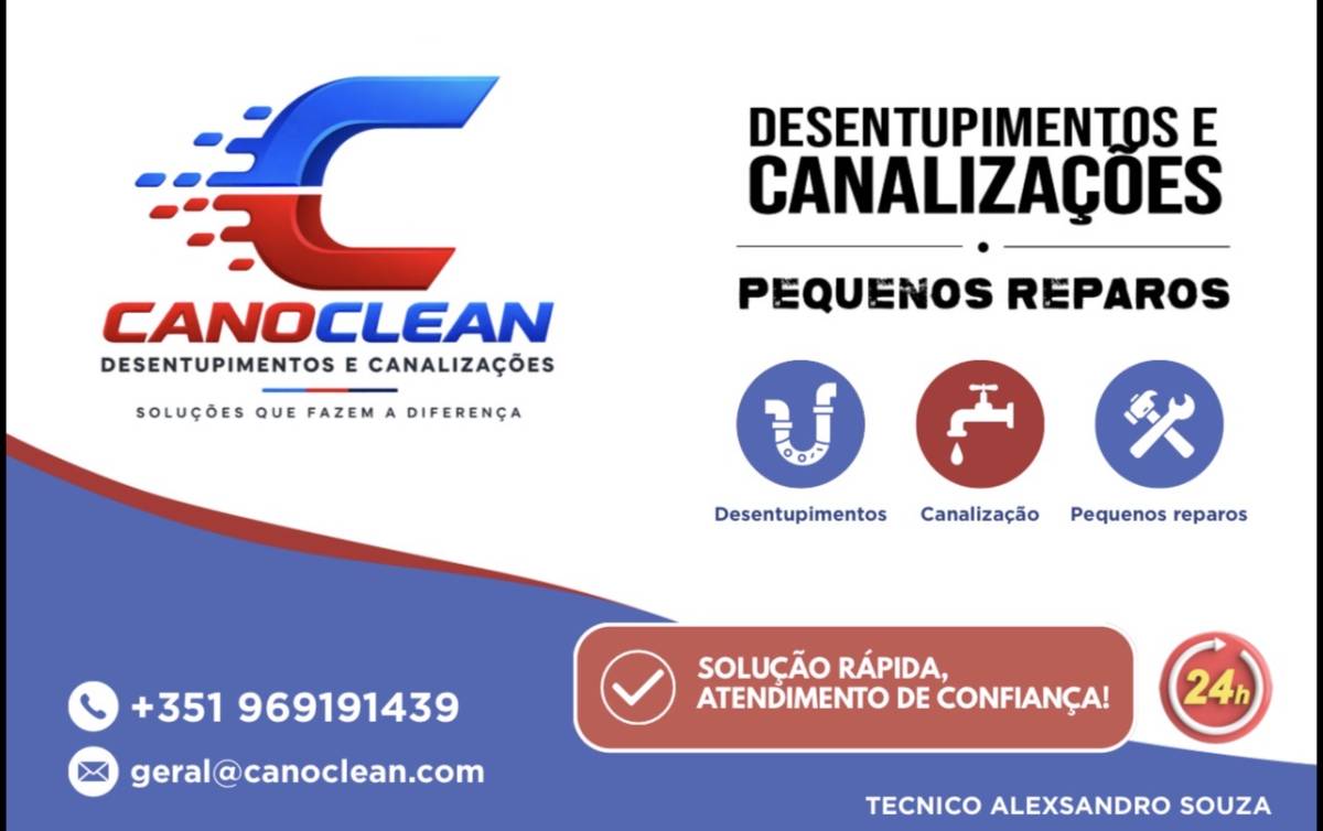 Canoclean desentupimentos - Palmela - Empresas de Desentupimentos