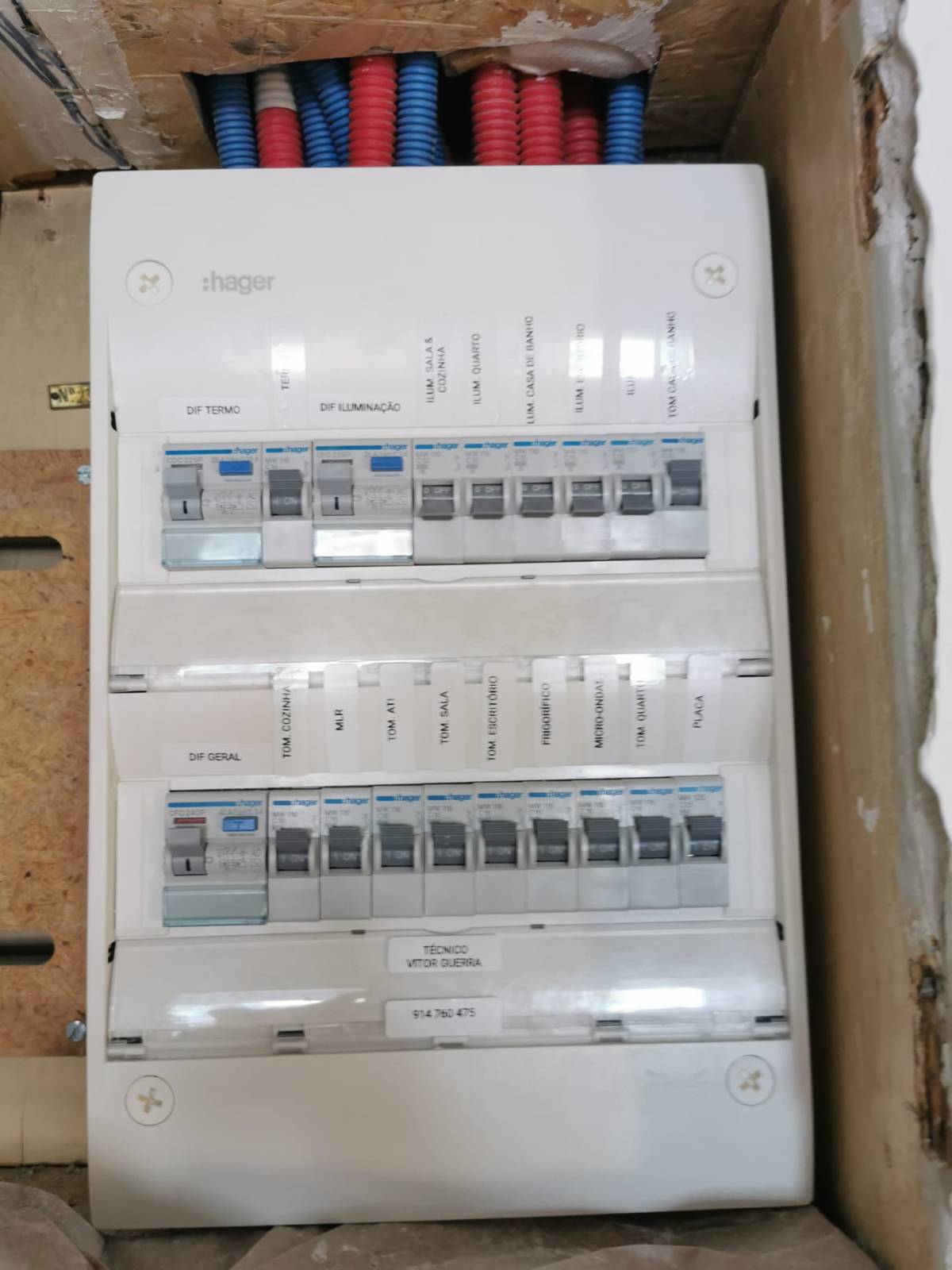 N M Redes Estruturadas e eletricidade - Sobral de Monte Agraço - Installation des Sicherungs- oder Verteilerkastens