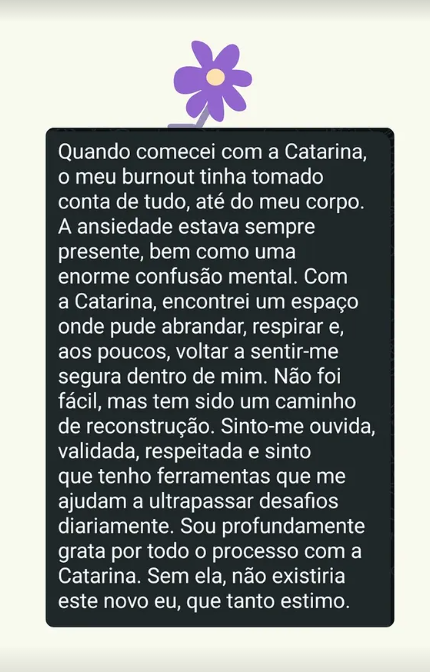Drª Catarina Pignatelli - Lisboa - Séance de psychothérapie