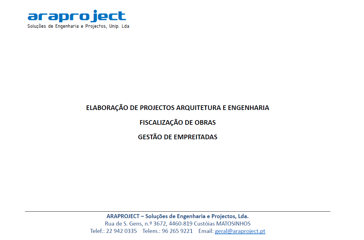 Araproject-Soluções de Engenharia e Projectos, Lda - Maia - Servicios arquitectónicos