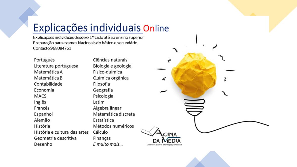 Centro de estudos Acima da Média - Barcelos - Tutorías de lectura y escritura