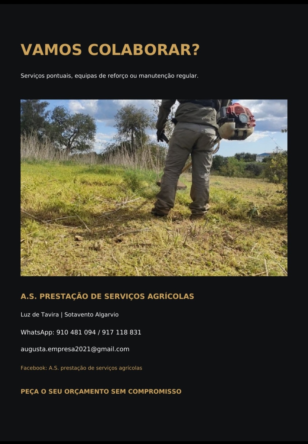 A.S. prestadores de serviços agrícolas - Tavira - Estufas