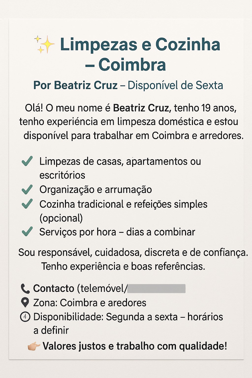 Bea Cruz - Coimbra - Limpieza de primavera
