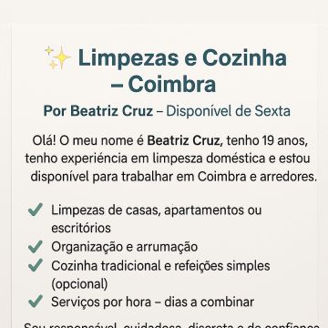 Bea Cruz - Coimbra - Limpieza de primavera
