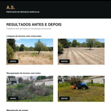 A.S. prestadores de serviços agrícolas - Tavira - Tratamento de Relvado